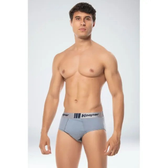 Imagem da oferta Kit 6 Cueca Slip Keeper Clássica Algodão 2 Bordô 2 Azul 2 Cinza G