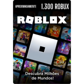 Imagem da oferta Gift Card Roblox Aproximadamente 1300 Robux Brasil Cartao