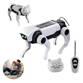 Imagem da oferta Brinquedo Controle Remoto Cão Gato Presente Crianças Robô Cão Gato Cinzapreto