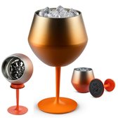 Imagem da oferta Taça Térmica Inox 2 em 1 414ml Copo Térmico Isolado a Vácuo Parede Dupla Gin Vinho ou Drinks Inquebrável Reutilizá