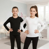 Imagem da oferta Kit 2 Blusas Térmicas Infantil Manga Longa Flanelada Escolar