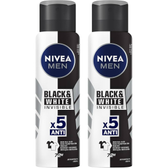 Imagem da oferta Kit 2 unidades Desodorante Aerosol Nivea Men Black&White Invisible - 300ml