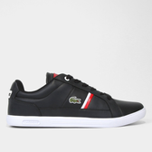 Imagem da oferta Tênis Couro Lacoste Europa Masculino - Preto+Branco