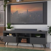 Imagem da oferta Rack c/ Painel p/ TV até 65" e Pés Retrô Flórida Multimóveis Preto
