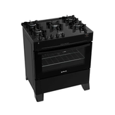 Imagem da oferta Fogão Atlas 5 Bocas Mônaco Top Glass Automático Mesa Vidro Forno 86,5L - Bivolt