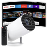 Imagem da oferta Projetor Smart Portátil Full Hd 4k Bluetooth Wifi Cor Branco Android 11.0 5g TV Cinema em Casa Imagem Nítida Compatív