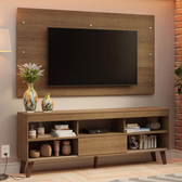 Imagem da oferta Rack com Painel para TV até 65 Polegadas com Pés Rustic Texas Madesa - Marrom