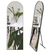 Imagem da oferta Espelho Orgânico Vitral Retrô 150x50cm C/ Suporte De Chão