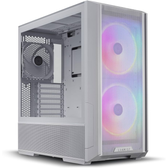 Imagem da oferta Gabinete Gamer Lancool 216 RGB Branco com 2 Fan Argb 160mm Frontal E 1 Fan PWM de 140mm Traseira