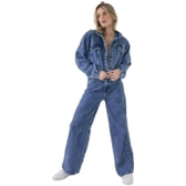 Imagem da oferta Jaqueta Jeans Cropped Eco Oceano (BR Alfa G Regular Regular JEANS ESCURO)