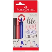 Imagem da oferta Caneta Ponta Fina Faber-Castell Fine Pen Colors FPBES3NZF 3 Cores Básicas (Azul Vermelho e Preto)