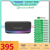 Imagem da oferta Tronsmart Mega Pro alto-falante bluetooth 60w portátil coluna de graves reforçada com nfc ipx5 à prova dw