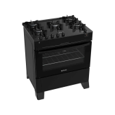 Imagem da oferta Fogão 5 Bocas Atlas Preto Mesa de Vidro Mônaco Top Glass - Bivolt