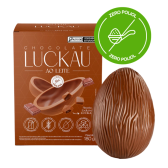 Imagem da oferta Ovo de Páscoa de Chocolate Ao Leite - Zero Poliol Zero Adição de Açúcares Lactose e Glúten - - 180g Luckau