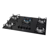 Imagem da oferta Cooktop 5 Bocas Fischer 5q Fit Line Gás Esmaltada Bivolt Cor Preto