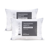 Imagem da oferta Kit 2 Travesseiros Micropercal Softy Suporte Firme Enchimento Silicone