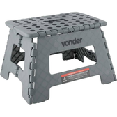 Imagem da oferta Vonder Banqueta Plástica Dobrável Cinza Altura 220 Mm.