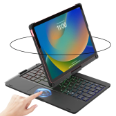 Imagem da oferta Capa de teclado retroiluminado com trackpad e 360 ° Giratória para iPad 10a11a geração (A16) iPad Air 4a5a gera