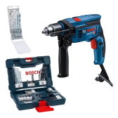 Imagem da oferta Furadeira Impacto Bosch 750w Com Estojo Brocas E Pontas Bits 110v - 06012B80D2000