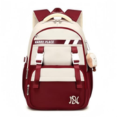 Imagem da oferta Mochila Espaçosa de Duas Cores para Mulheres Estudantes Cabe Notebook de 156 Polegadas (vermelho)