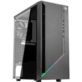 Imagem da oferta Gabinete Gamer TGT Stalker RGB Mid-Tower Lateral Acrilico Com 3 Fans Preto TGT-SKR-RGB01