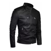 Imagem da oferta Jaqueta De Couro Masculina Resistente Super Promoção