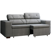 Imagem da oferta Sofá Retrátil Reclinável 3 Lugares Suede