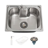 Imagem da oferta Cuba para Cozinha Gourmet Pia Aço Inox com Acessórios Nawa 50x40 CM Pingoo.Casa