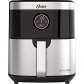 Imagem da oferta Fritadeira Elétrica Sem Óleo Oster 2 em 1 Black Inox 4,8L - OFRT660