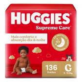 Imagem da oferta Fralda Huggies Supreme Care g 136 un
