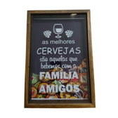 Imagem da oferta Quadro Porta Tampinhas Decorativo Cerveja Não Quebra