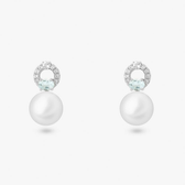 Imagem da oferta Brinco Com Pérola Topázio e Topázio Sky em Prata 925