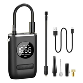 Imagem da oferta Calibrador Compressor Bomba De Ar Portátil Digital Mini Com Lanterna LED para Encher Pneus de Carro Moto Bike Bicicleta