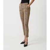 Imagem da oferta Calça Cigarrete em Algodão Satin com Elástico e Estampa Animal Print Onça Tam PP