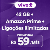 Imagem da oferta Só R$ 59mês: Vivo 42GB + Prime + Ilimitado