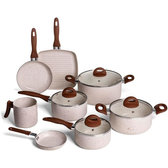Imagem da oferta Brinox Conjunto Panelas 8Pcs Ceramic Life Smart Plus Vanilla