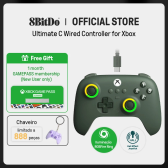 Imagem da oferta Controle com Fio 8BitDo Xbox RGB com Analógicos Hall Effect para PC e Xbox