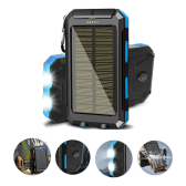 Imagem da oferta OTIMO PARA APAGÃO Powerbank 20000mah Carregador Portátil+bússola+luz Led Solar