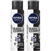 Imagem da oferta Kit NIVEA Desodorante Aerosol Men Black&White Invisible - 2 unidades