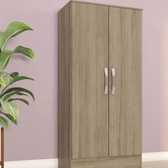Imagem da oferta Guarda Roupa Multiuso 2 Portas Sam Casa 812 Rústico - Branco