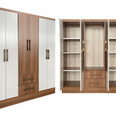 Imagem da oferta Guarda Roupa Casal 6 Portas 2 Gavetas 8 Prateleiras 1 Cabideiro California Manchester/Branco