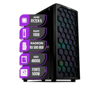 Imagem da oferta PC Gamer Mancer AMD Ryzen 5 5600 RX 580 8GB 16GB DDR4 SSD 480GB Fonte 500W 80 Plus