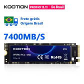 Imagem da oferta KOOTION X16Plus SSD M2 NVMe 2TB 1TB M.2 2280 Gen4 para Ps5 PCIe4.0x4 Disco rígido interno de estado sólido para PC PS5