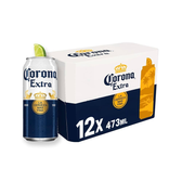 Imagem da oferta Pack Cerveja Corona Extra Lata 473ml Caixa 12 unidades