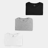 Imagem da oferta Kit Camiseta Hering Básica Feminina 3 Peças