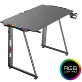 Imagem da oferta Mesa Gamer LED RGB em Aço Carbono Suporte Headset e Copo SKD-001M - Skill