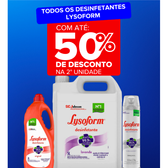 Imagem da oferta Desinfetante Lysoform com 50% OFF na 2 Unidade