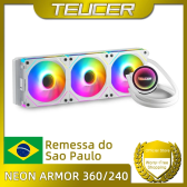 Imagem da oferta Teucer neon armadura 360240 cpu refrigerador de água para intel amd am4 am5 lga1700 1200 1155 2011 v3 x99 placa-mãe
