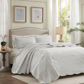 Imagem da oferta Colcha Cobre Leito Bouti Casal 3 Peças Dupla Face com 2 Portas Travesseiros Branco