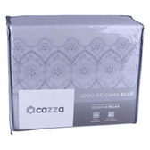 Imagem da oferta Jogo de Cama Queen com 4 Peças Microfibra Ellie Cazza Cinza